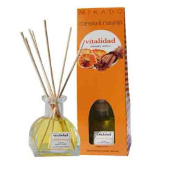 Odorizant camera cu betisoare, Mikado, Canela Naranja, fructat, 100 ml