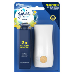 Odorizant camera Glade microspray holder, aparat + rezerva, marine, 10 ml