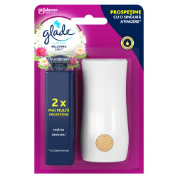 Odorizant camera Glade microspray holder, aparat + rezerva, relaxing zen, 10 ml