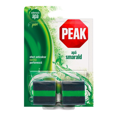 Odorizant pentru bazin toaleta Peak WC Apa Smarald, pin, 2 x 50 g