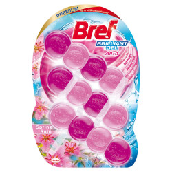 Odorizant wc baie Bref Brilliant Gel Spring Rain, 3 x 42 g