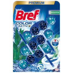 Odorizant wc baie Bref Color Aktiv Eucalyptus, 3 x 50 g