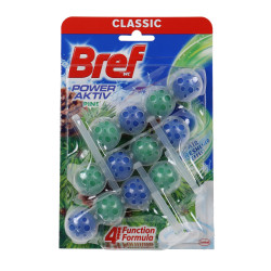 Odorizant wc baie Bref Power Aktiv Pine, 3 x 50 g