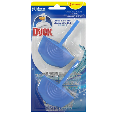 Odorizant wc baie Duck Aqua Blue 4in1, marin, 2 x 36 g