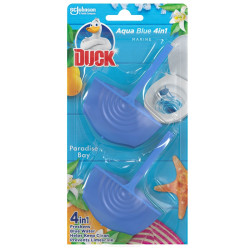 Odorizant wc baie Duck Aqua Blue 4in1 Paradise Bay, marin, 2 x 36 g