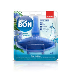 Odorizant wc baie Sano Bon Blue Fresh Scented Multi-Action, solid, 55 g