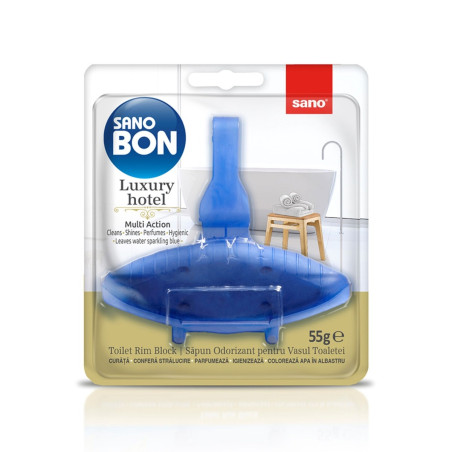 Odorizant wc baie Sano Bon Blue Luxury Hotel Multi-Action, solid, 55 g