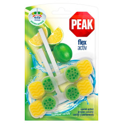 Odorizant wc Peak Flex Activ, solid, lamaie verde, 2 x 48 g