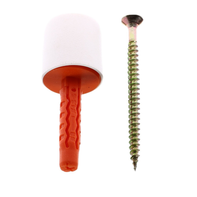 Opritor usa pentru pardoseala, Easy-Fix, cauciuc, alb, 25 mm Opritor usa pentru pardoseala, Easy-Fix, cauciuc, alb, 25 mm