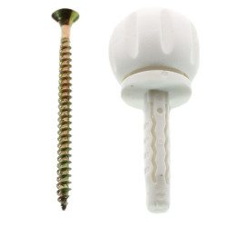 Opritor usa pentru pardoseala, Easy-Fix, cauciuc, alb, 30 mm