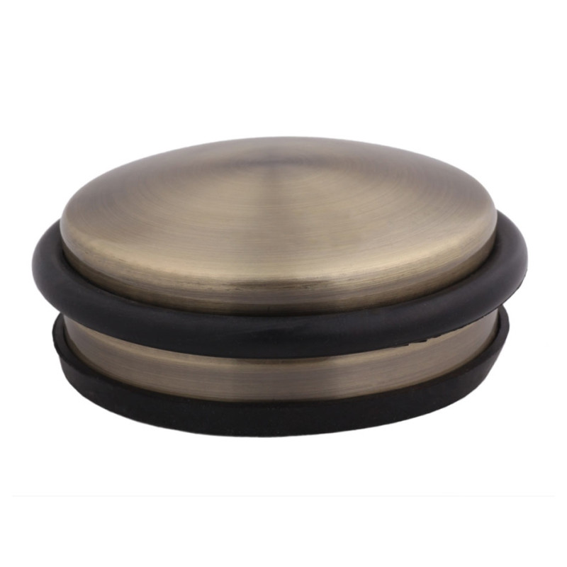Opritor usa pentru pardoseala, Stop05, otel aliat + cauciuc, antic bronz, 105 mm Opritor usa pentru pardoseala, Stop05, otel aliat + cauciuc, antic bronz, 105 mm