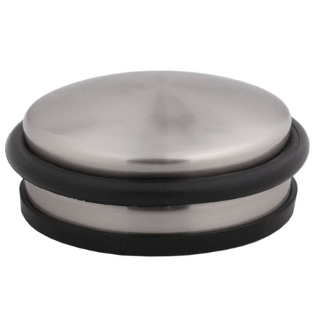 Opritor usa pentru pardoseala, Stop05, otel aliat + cauciuc, satin nichelat, 105 mm