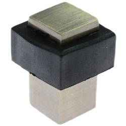 Opritor usa pentru pardoseala, Stop07, zamac, antic bronz, 35 x 25 mm