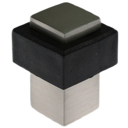 Opritor usa pentru pardoseala, Stop07, zamac, satin nichelat, 35 x 25 mm