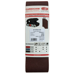 Banda fara sfarsit, pentru lemn / metale, Carboas PESX, 75 x 533 x 11 mm, granulatie 100, set 3 bucati