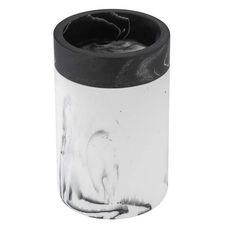 Pahar baie pentru igiena personala, Kadda Marmor BPO-3917C, polirasina, alb + negru, 11 x 7 x 7 cm Pahar baie pentru igiena personala, Kadda Marmor BPO-3917C, polirasina, alb + negru, 11 x 7 x 7 cm