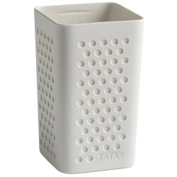 Pahar baie pentru igiena personala, Tatay Bohol S6420101, polipropilena, alb, 11 x 6.5 x 6.5 cm