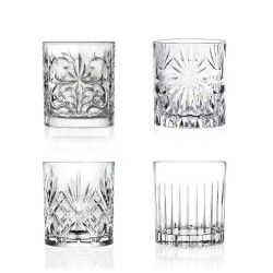 Pahar cocktail, Mixology, sticla cristalina, transparent, 300 ml, set 4 bucati