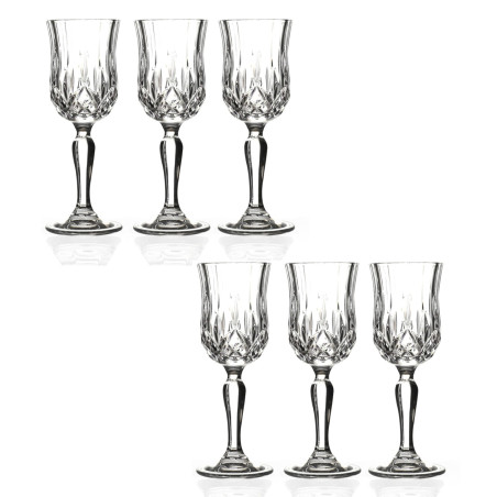 Pahar cu picior apa, Opera, din sticla cristalina, 230 ml, set 6 bucati