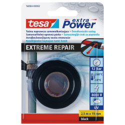 Banda izolatoare de reparatie extrema tesa, negru, 2.5 m x 19 mm