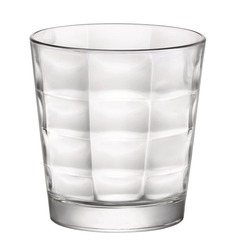 Pahar pentru apa, Cube, sticla, transparent, 240 ml, set 6 bucati