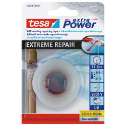 Banda izolatoare de reparatie extrema tesa, transparent, 2.5 m x 19 mm