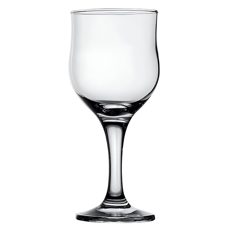 Pahar vin rosu, Tulipe, din sticla, 240 ml, set 6 bucati