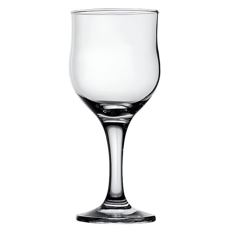 Pahar vin rosu, Tulipe, din sticla, 240 ml, set 6 bucati