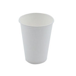 Pahare din carton, albe, 250 ml, set 25 bucati
