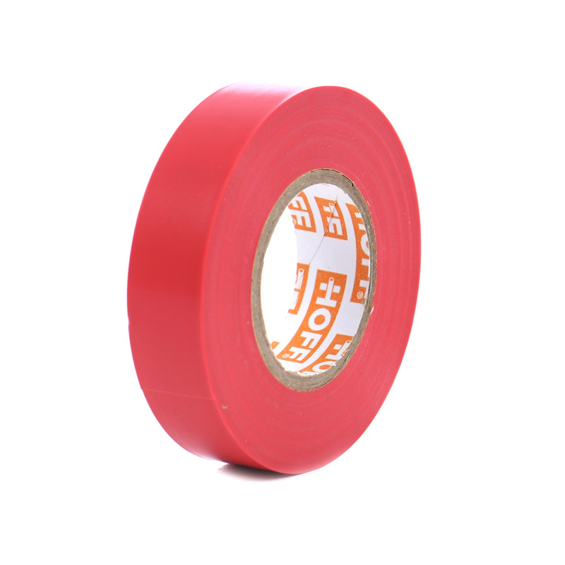 Banda izolatoare Hoff, rosu, 20 m x 0.15 mm x 18 mm
