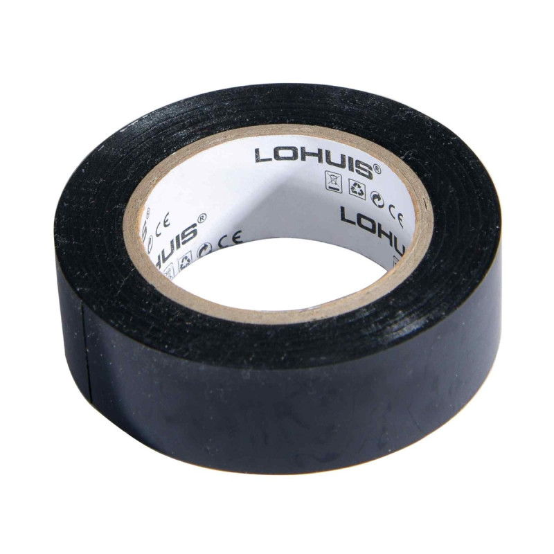 Banda izolatoare Lohuis, negru, 10 m x 0.15 mm x 19 mm