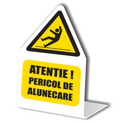 Panou semnalizare Pericol alunecare, PVC, 45 x 30 x 20 cm