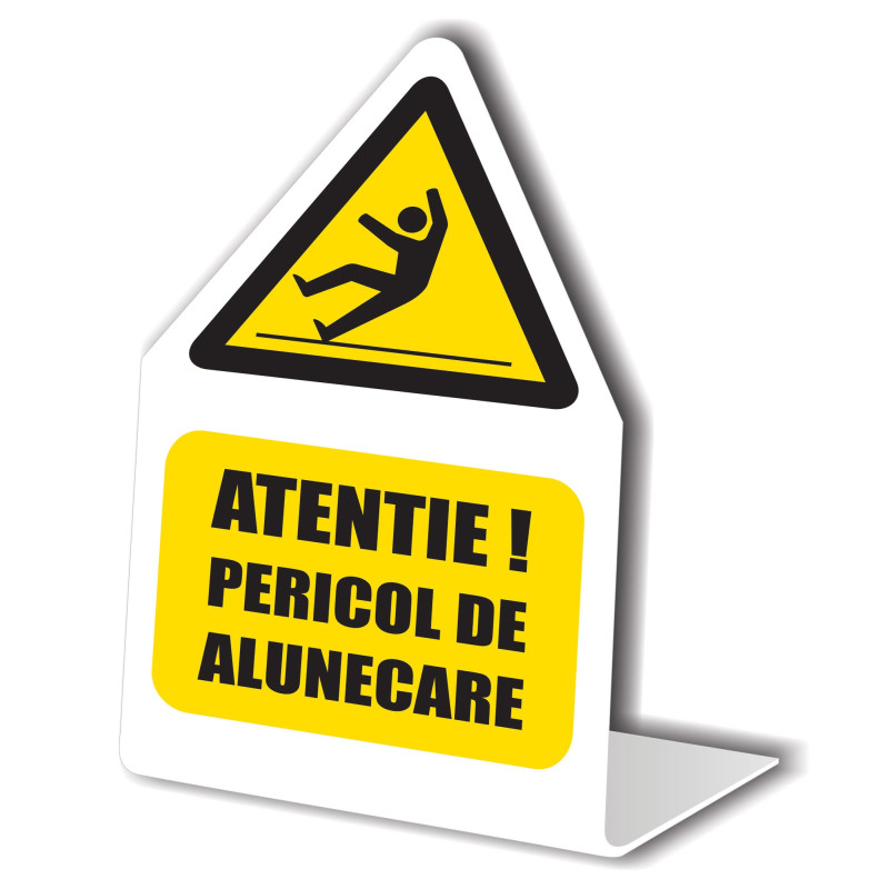 Panou semnalizare Pericol alunecare, PVC, 45 x 30 x 20 cm