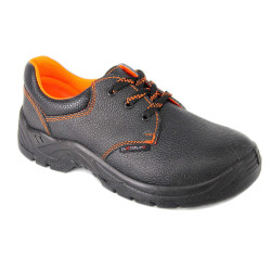 Pantofi de protectie Master, cu bombeu metalic, piele, negru, S1, marimea 43