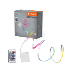 Banda LED RGB dublu-adeziva pentru interior Ledvance, 5 V, 5 W, lumina multicolora, cu telecomanda, 5 m, IP20