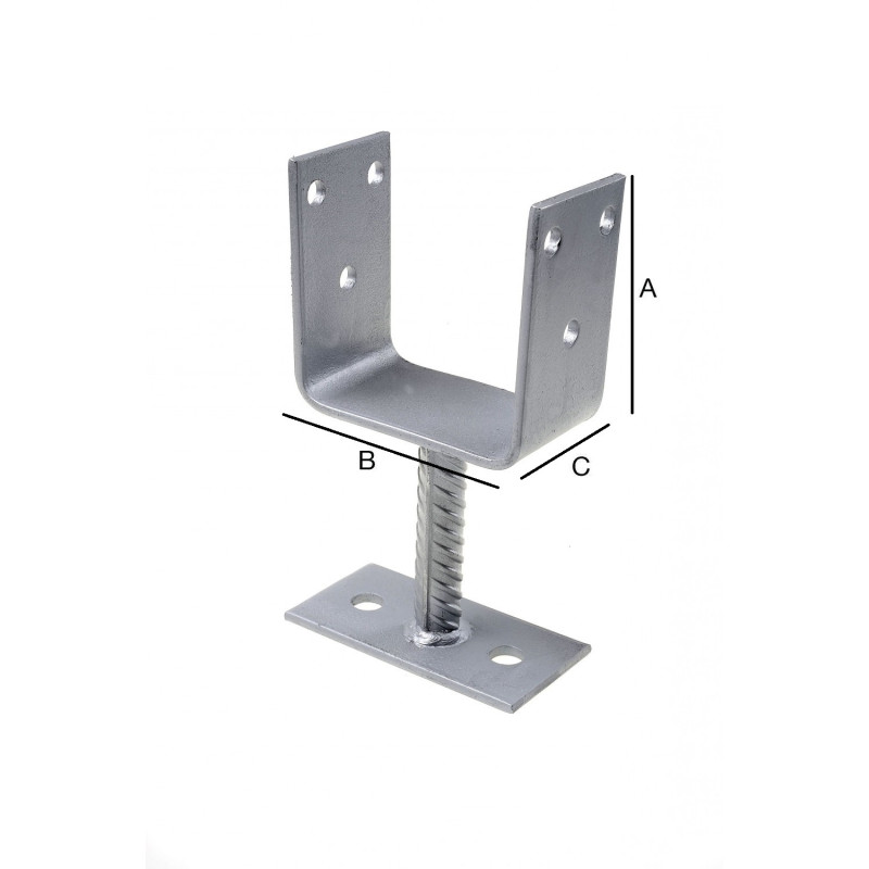 Papuc reazem din tabla de otel zincat, cu talpa fixa, 100 x 100 x 60 x 5 mm Papuc reazem din tabla de otel zincat, cu talpa fixa, 100 x 100 x 60 x 5 mm
