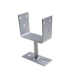 Papuc reazem  din tabla de otel zincat, cu talpa fixa, 120 x 100 x 60 x 5 mm