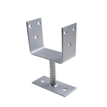 Papuc reazem  din tabla de otel zincat, cu talpa fixa, 120 x 100 x 60 x 5 mm
