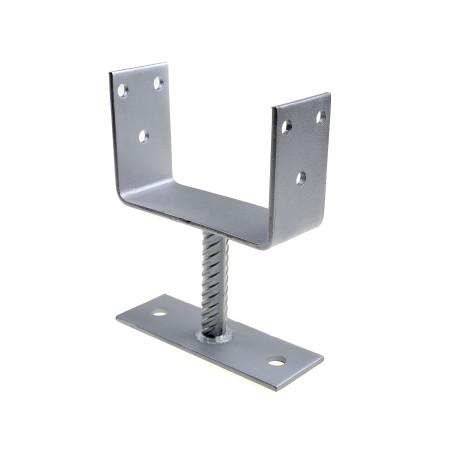 Papuc reazem  din tabla de otel zincat, cu talpa fixa,140 x 100 x 60 x 5 mm