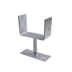 Papuc reazem  din tabla de otel zincat, cu talpa fixa,150 x 100 x 60 x 5 mm
