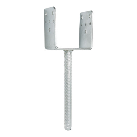 Papuc reazem din tabla de otel zincat, cu tija, 101 x 60 x 102 mm