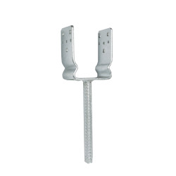 Papuc reazem din tabla de otel zincat, cu tija, 101 x 60 x 125 mm