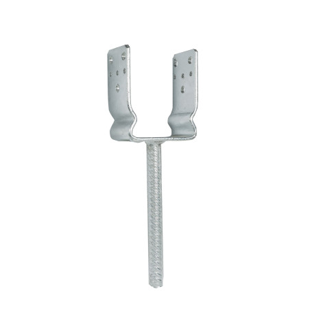 Papuc reazem din tabla de otel zincat, cu tija, 101 x 60 x 125 mm