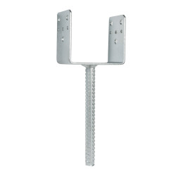 Papuc reazem din tabla de otel zincat, cu tija, 121 x 60 x 102 mm