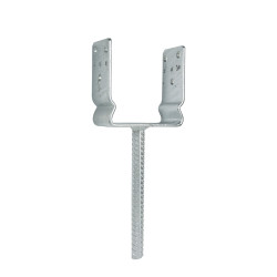 Papuc reazem din tabla de otel zincat, cu tija, 121 x 60 x 125 mm