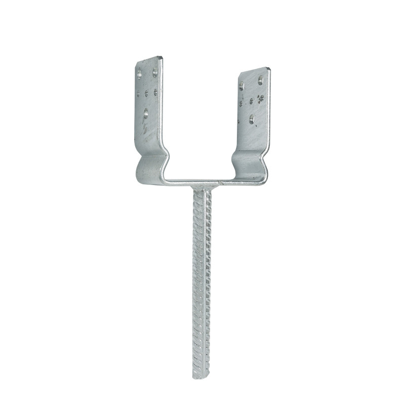 Papuc reazem din tabla de otel zincat, cu tija, 121 x 60 x 125 mm