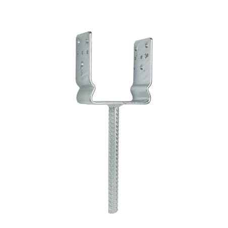 Papuc reazem din tabla de otel zincat, cu tija, 121 x 60 x 125 mm