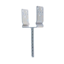 Papuc reazem din tabla de otel zincat, cu tija, 141 x 60 x 125 mm