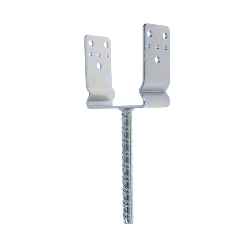 Papuc reazem din tabla de otel zincat, cu tija, 141 x 60 x 125 mm