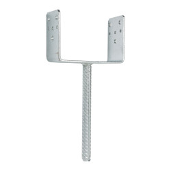 Papuc reazem, din tabla de otel zincat, cu tija, 151 x 60 x 102 mm